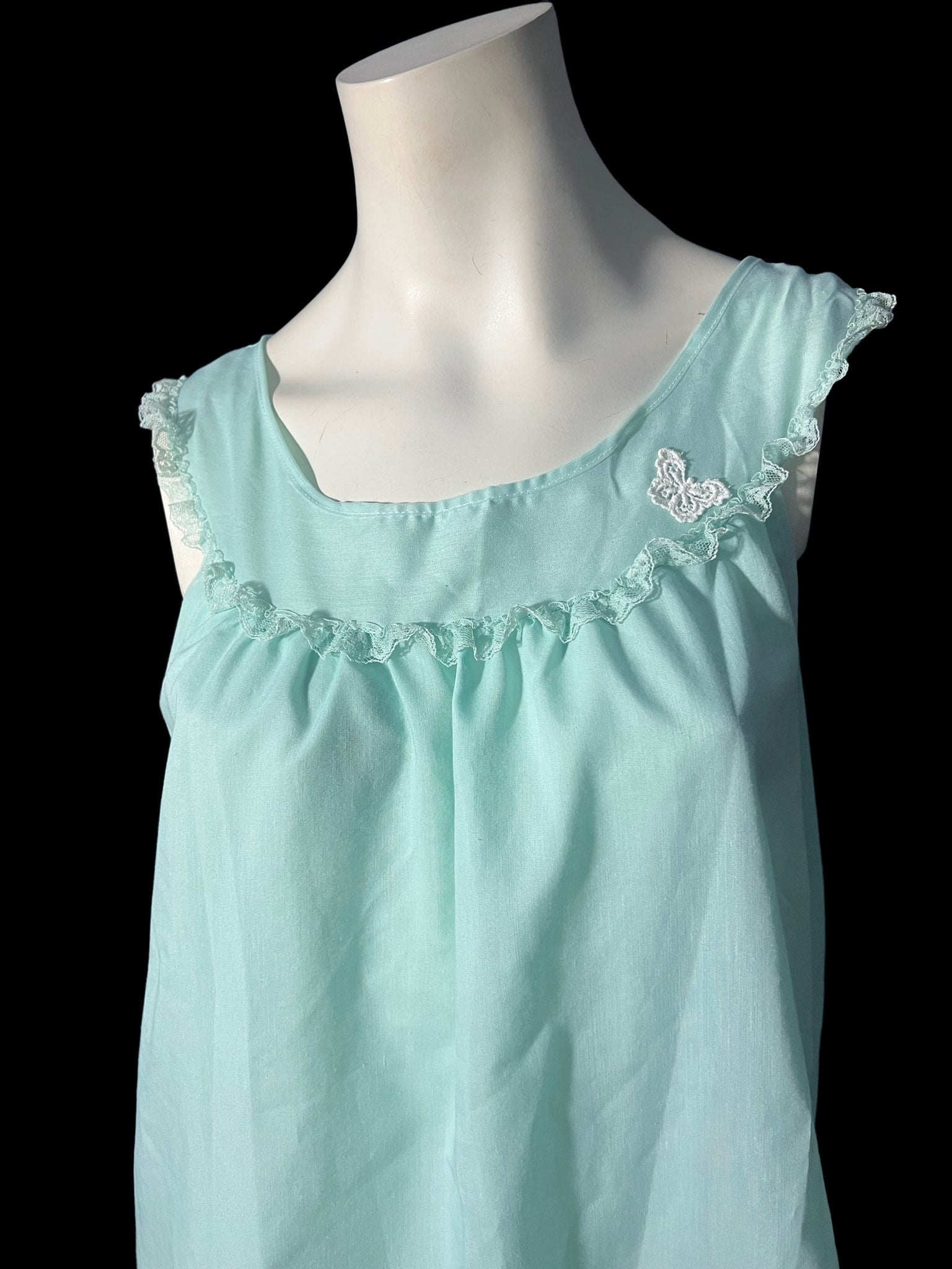 Vintage 60's turquoise nightgown Philmaid M