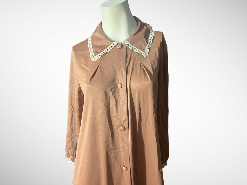 Vintage brown 60's robe L Vanity Fair 38