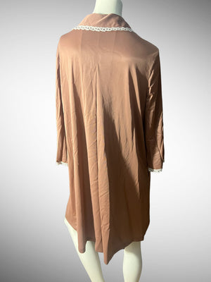 Vintage brown 60's robe L Vanity Fair 38
