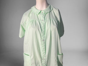 Vintage cotton green robe Carole M