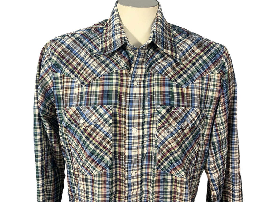 Vintage Levi’s plaid western shirt XL