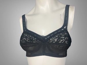 Vintage 50's black bra lingerie Charmode 32 B