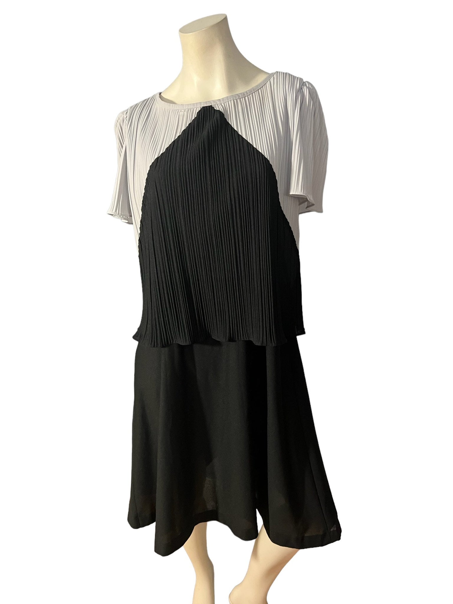 Vintage 70's black & gray dress L XL Good Times