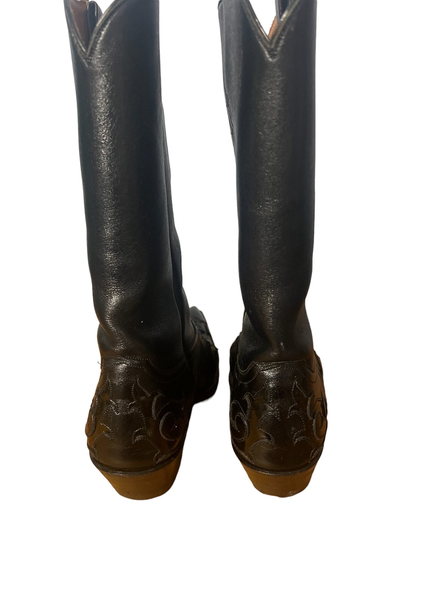 Vintage black Rocketbuster cowboy boots 5D