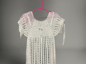 Vintage hand made crochet girls dress