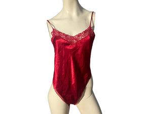 Vintage 80's red Victoria's Secret teddy S