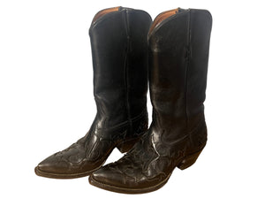 Vintage black Rocketbuster cowboy boots 5D