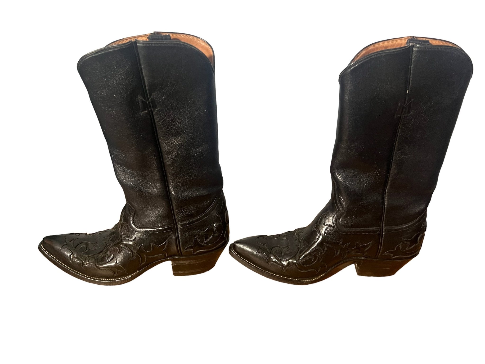 Vintage black Rocketbuster cowboy boots 5D