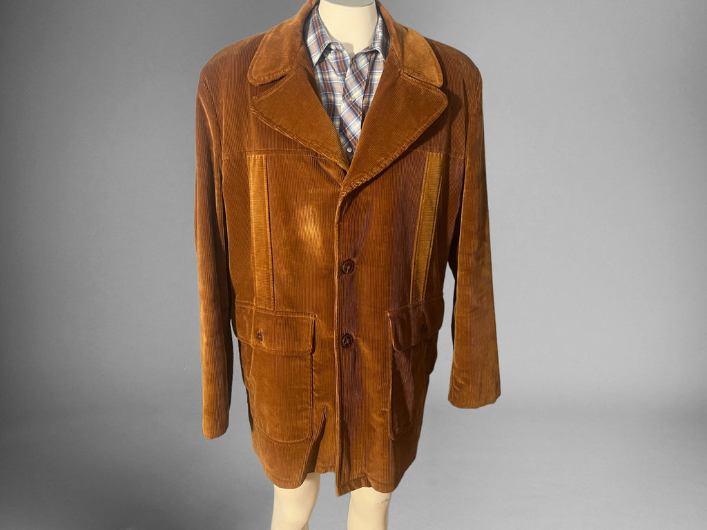 Vintage 70's Campus men's corduroy coat jacket 50