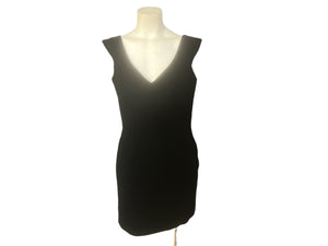 Vintage 80's black velvet Victor Costa dress 14 L