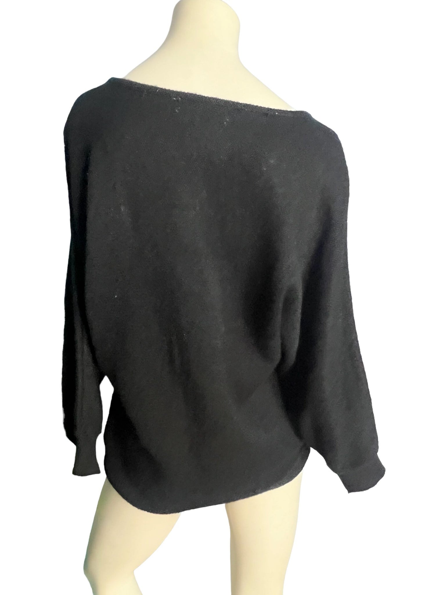 Vintage 80's black sweater Bonnie Boerer L