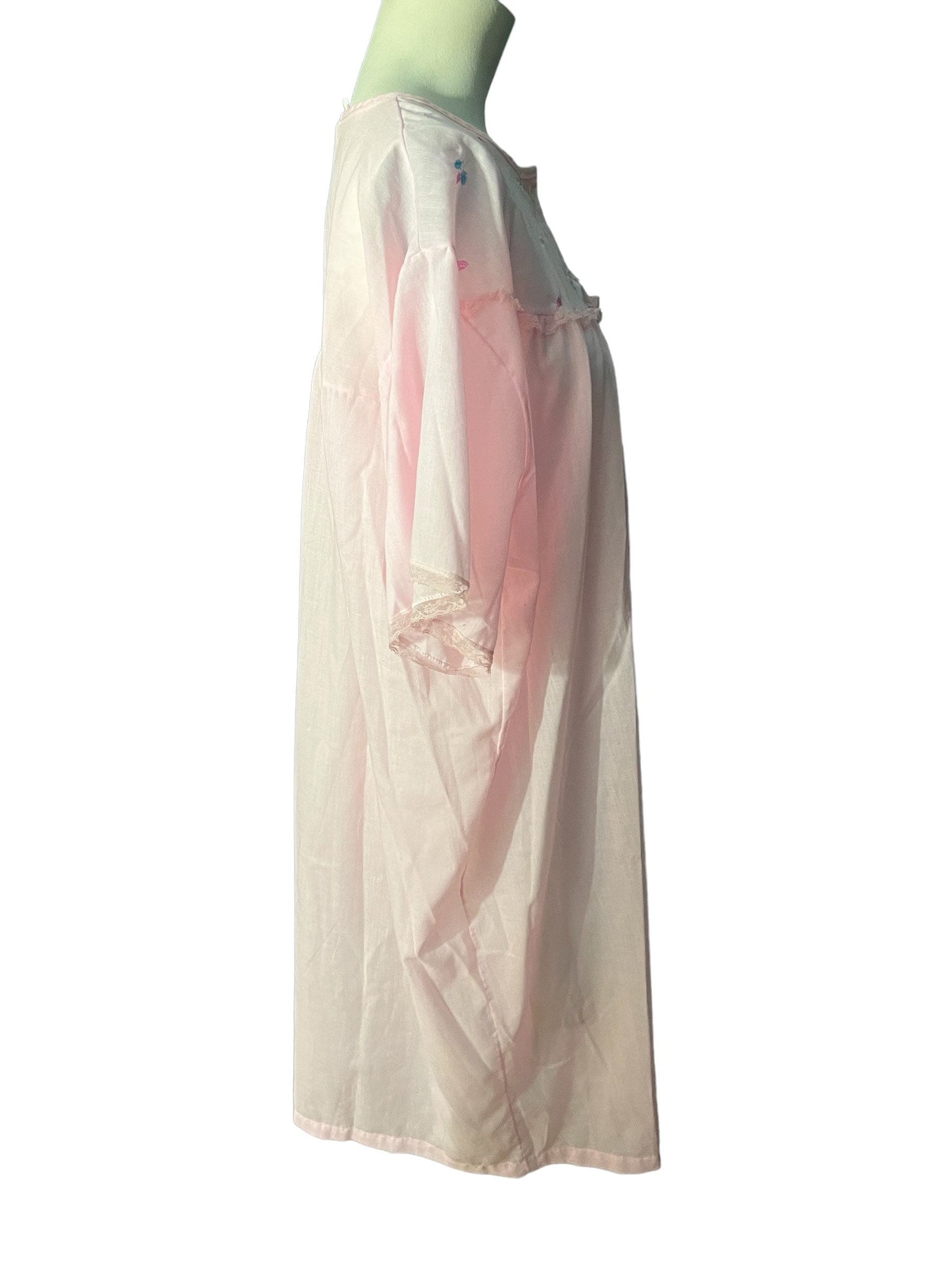 Vintage pink cotton Katz nightgown xl