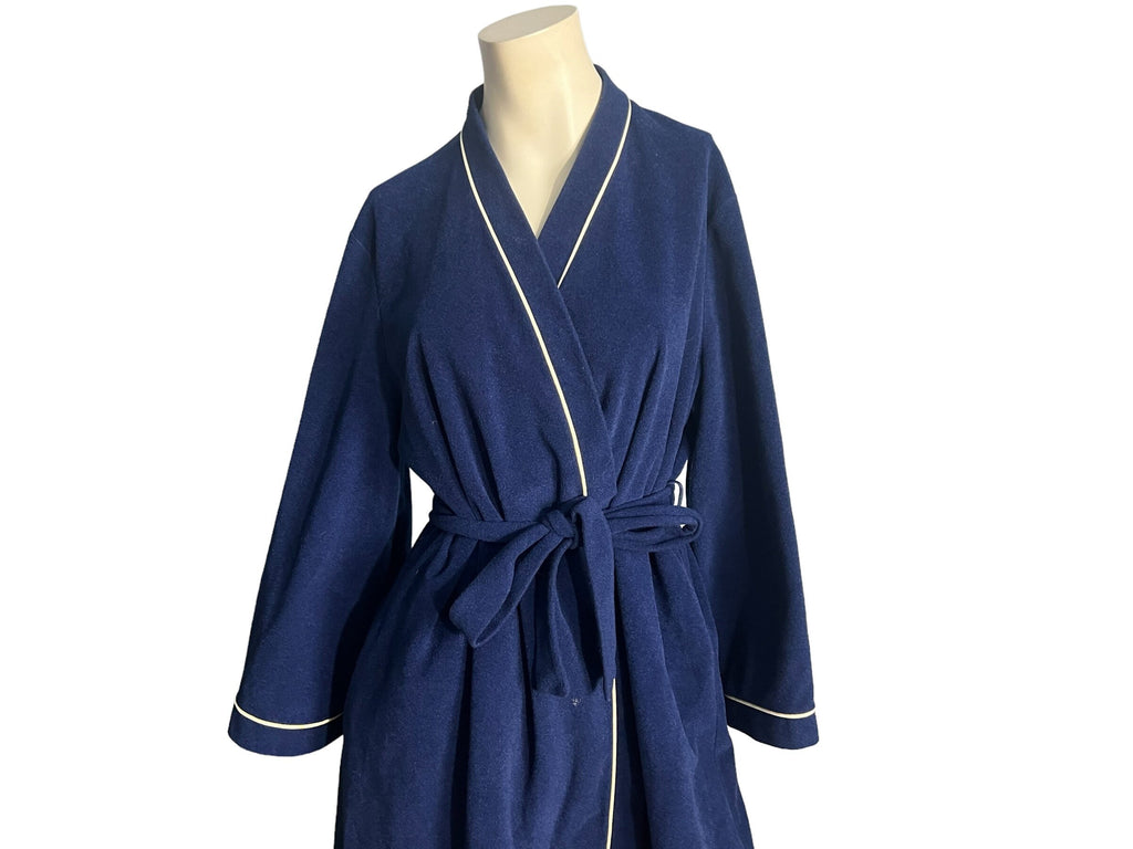 Vintage 70's Vanity Fair blue short robe M