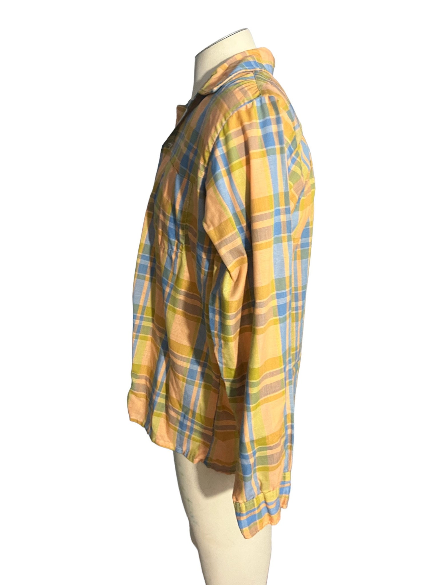 Vintage 60's Bud Berma plaid Men's shirt L