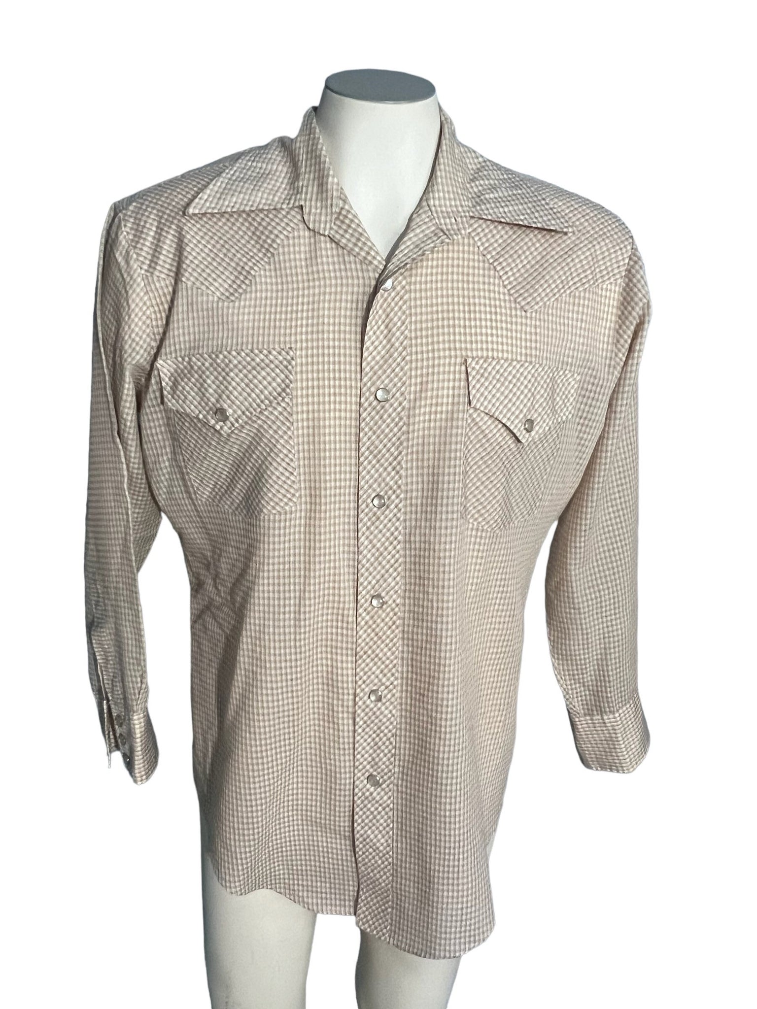 Vintage 70's Ely Wagon Boss western shirt L XL