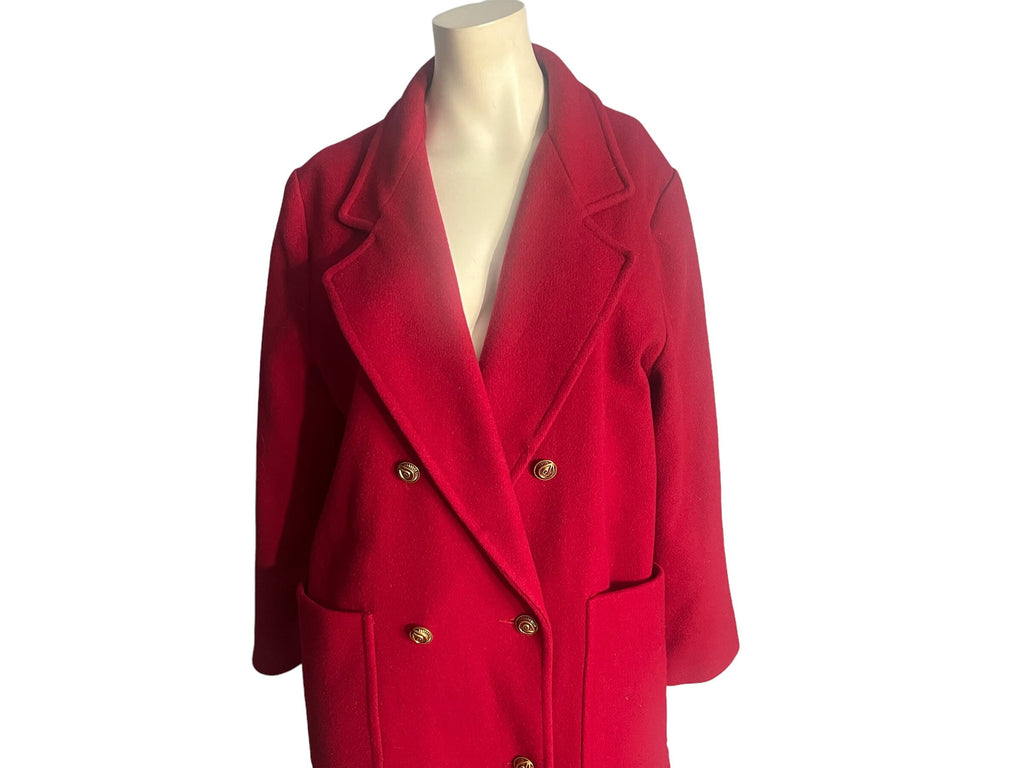 Vintage red wool Sycamore coat M L