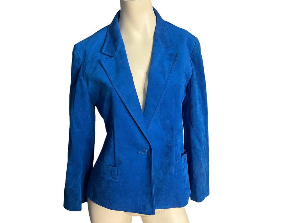 Vintage 80's blue Ultra suede jacket 12