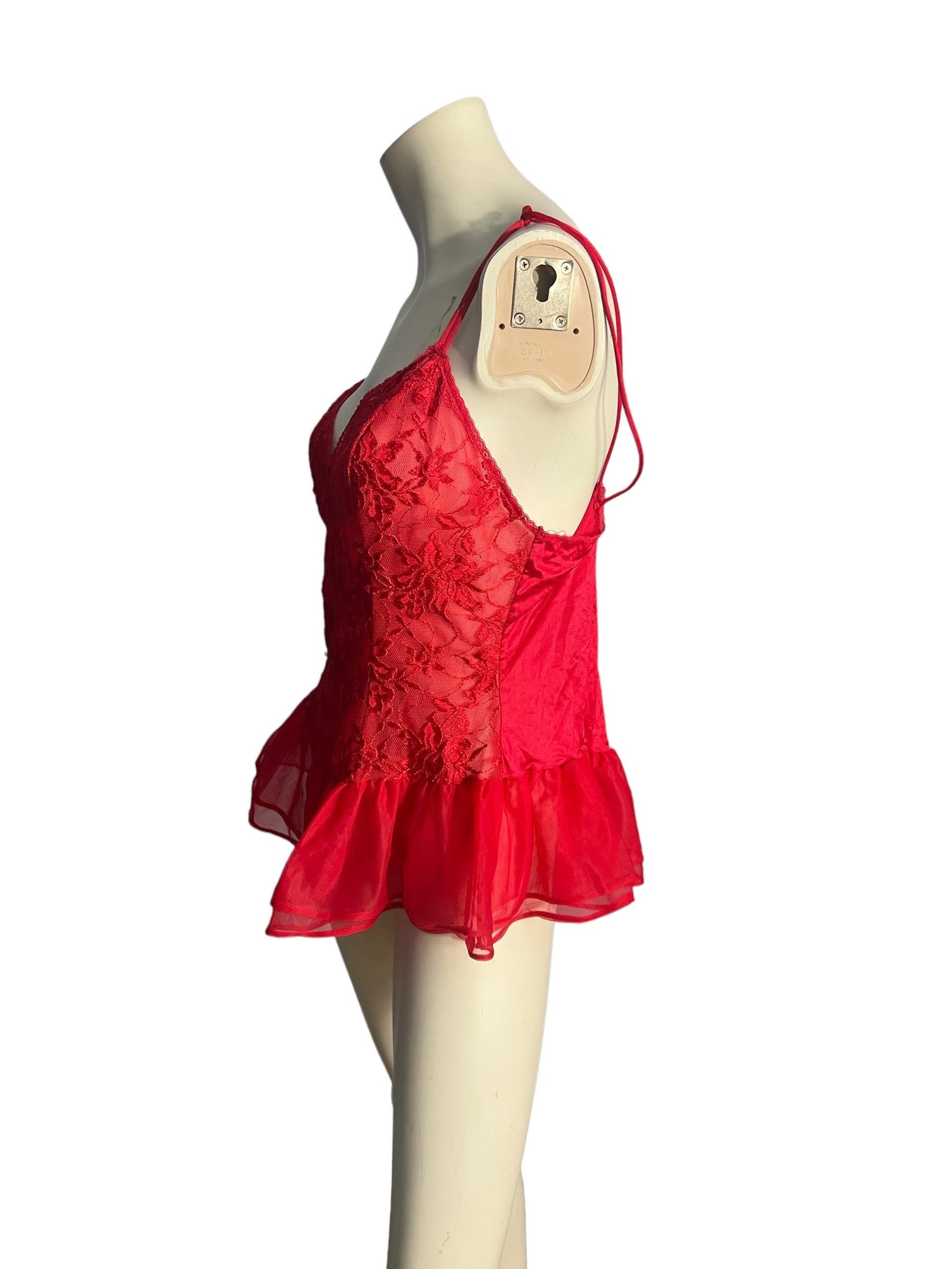 Vintage la Notte red lingerie top L