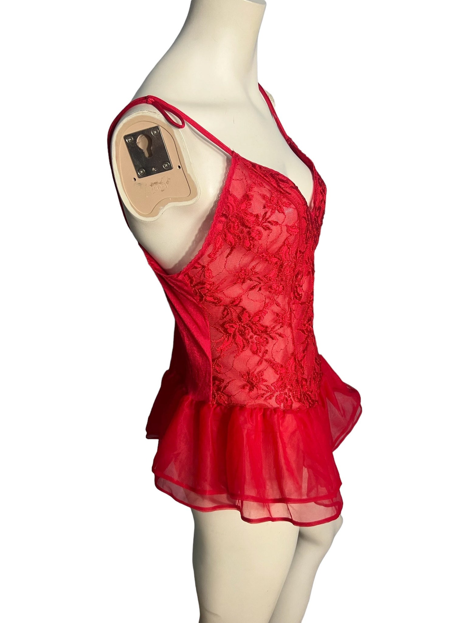 Vintage la Notte red lingerie top L