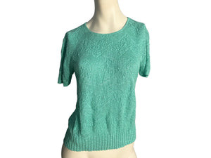 Vintage 80's green sweater shirt m