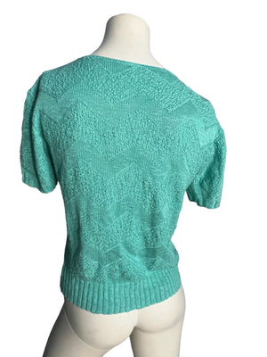 Vintage 80's green sweater shirt m