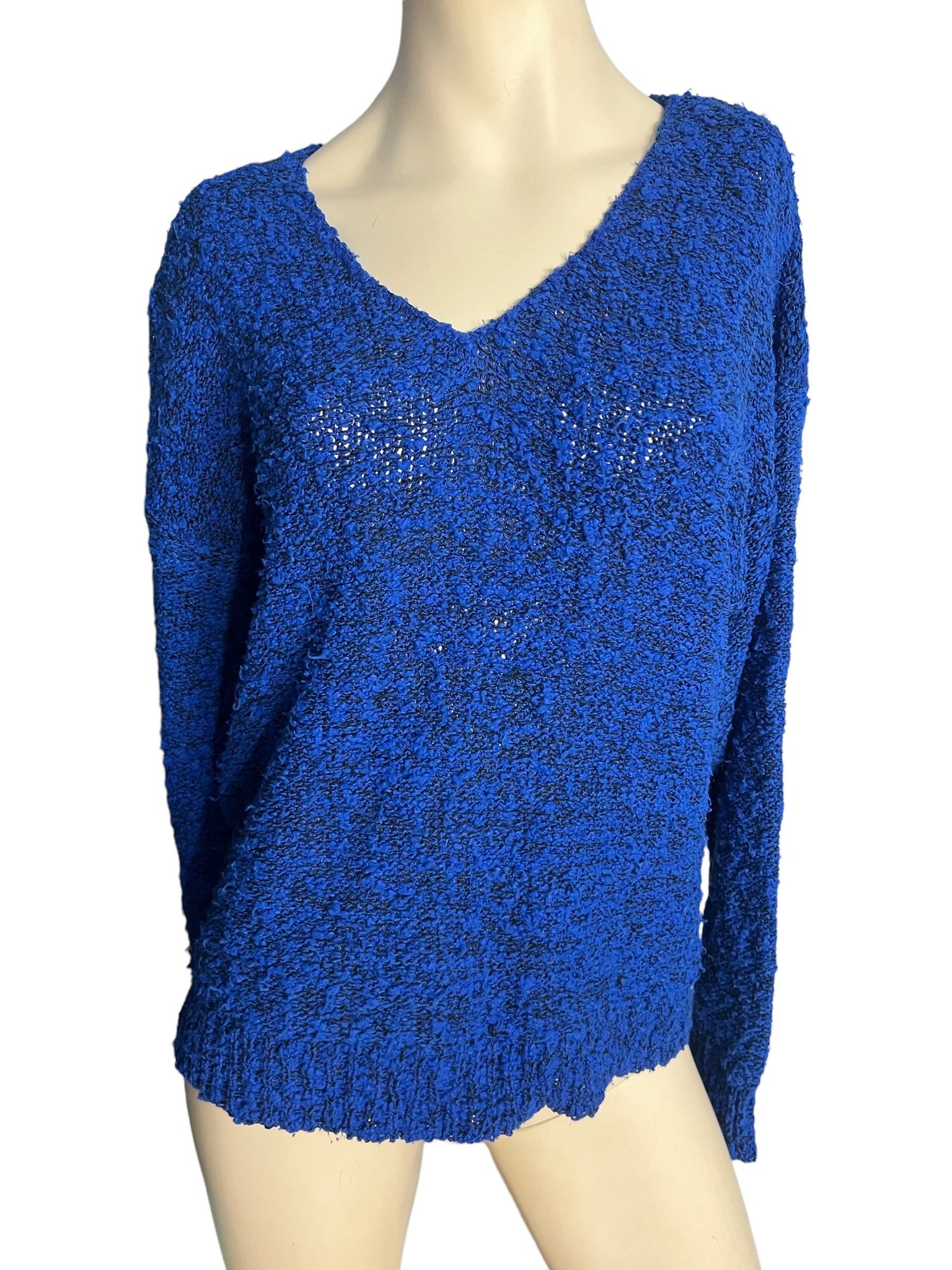 Vintage 80's blue pullover sweater L 40 Alyssa Brooke