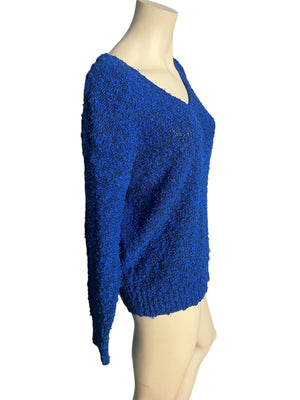 Vintage 80's blue pullover sweater L 40 Alyssa Brooke