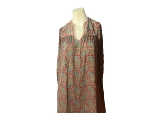 Vintage 70's paisley caftan dress S M