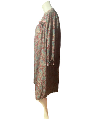 Vintage 70's paisley caftan dress S M