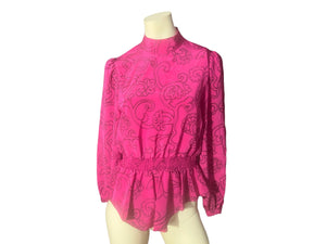 Vintage 80's Laura Henson blouse L 12