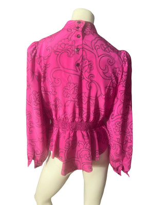 Vintage 80's Laura Henson blouse L 12