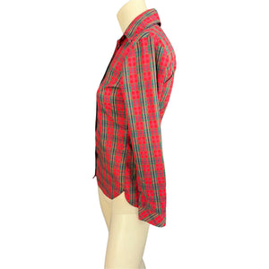 Vintage 70's Tomboy red plaid shirt M