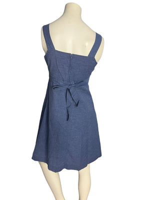 Vintage 70's jean sun dress Sears 12 M