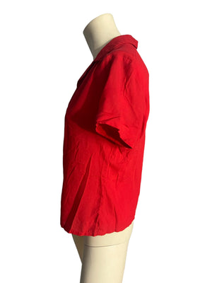 Vintage 70's cherry red shirt City Girl L