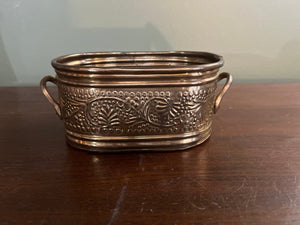 Vintage decorative embossed container pot