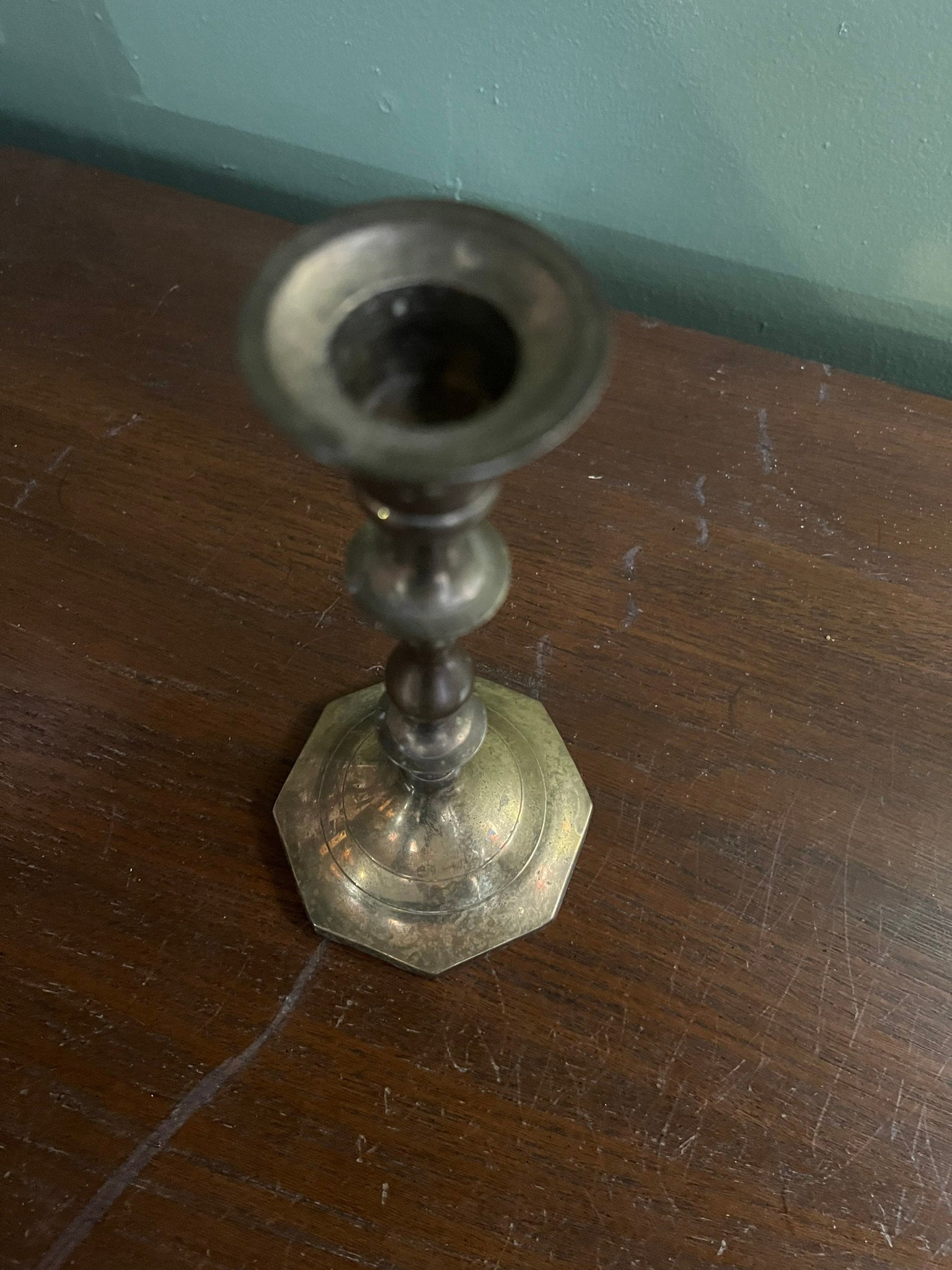 Vintage brass candlestick holder