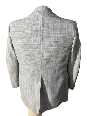 Vintage 70's blue & white check suit Palm Beach 38