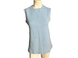 Vintage 70's blue check tunic M