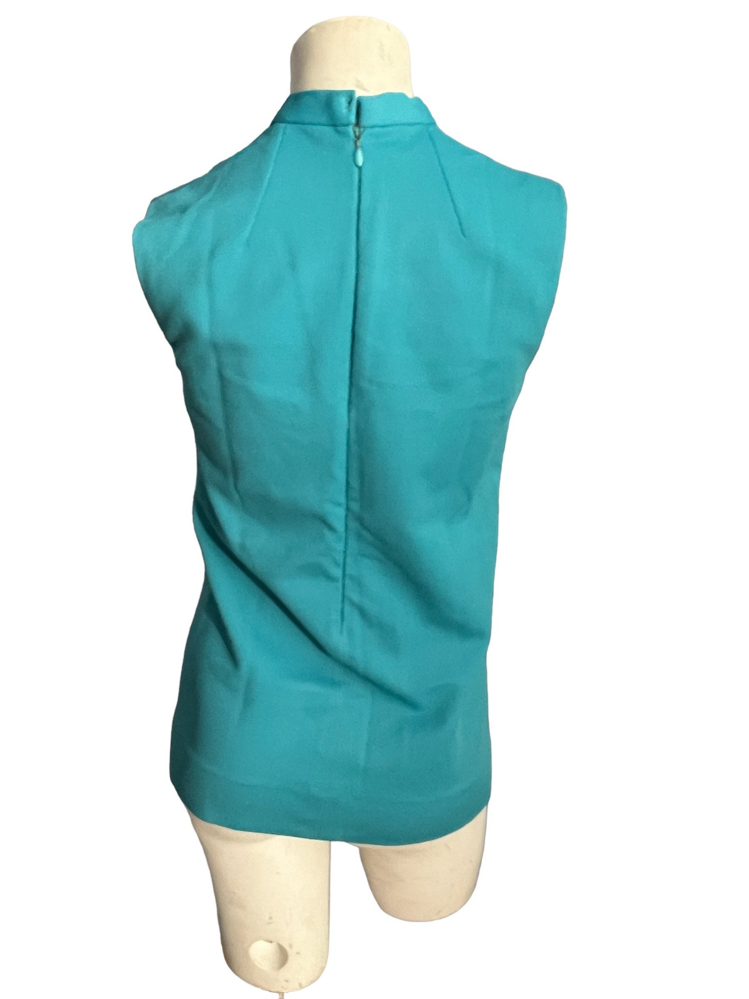 Vintage 70's turquoise tunic shirt M