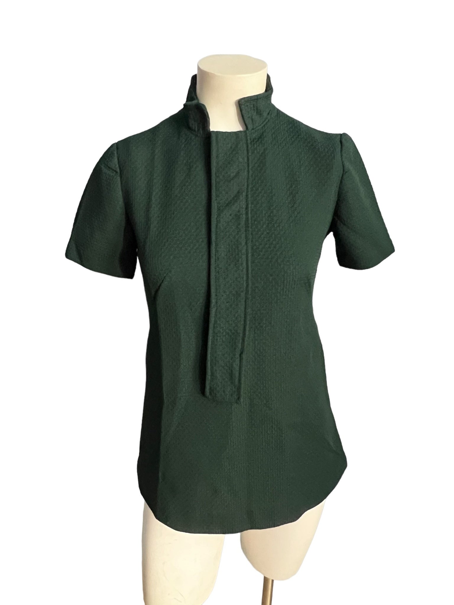 Vintage 70's green tunic top shirt S