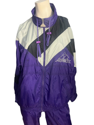 Vintage purple track suit ski suit Apex L