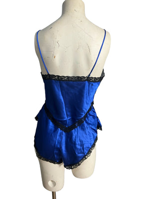 Vintage 80's blue lingerie set Body Inc M