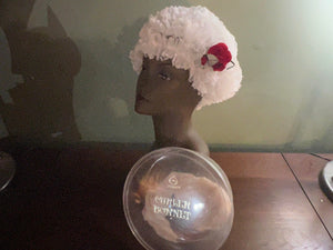 Vintage 60's celebrity curl bonnet hat