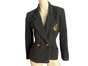 Vintage 80's Anne Klein ll gray blazer 4