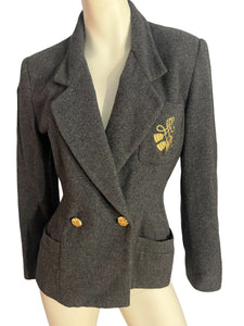 Vintage 80's Anne Klein ll gray blazer 4