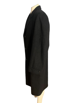 Vintage 50's cashmere black men's overcoat