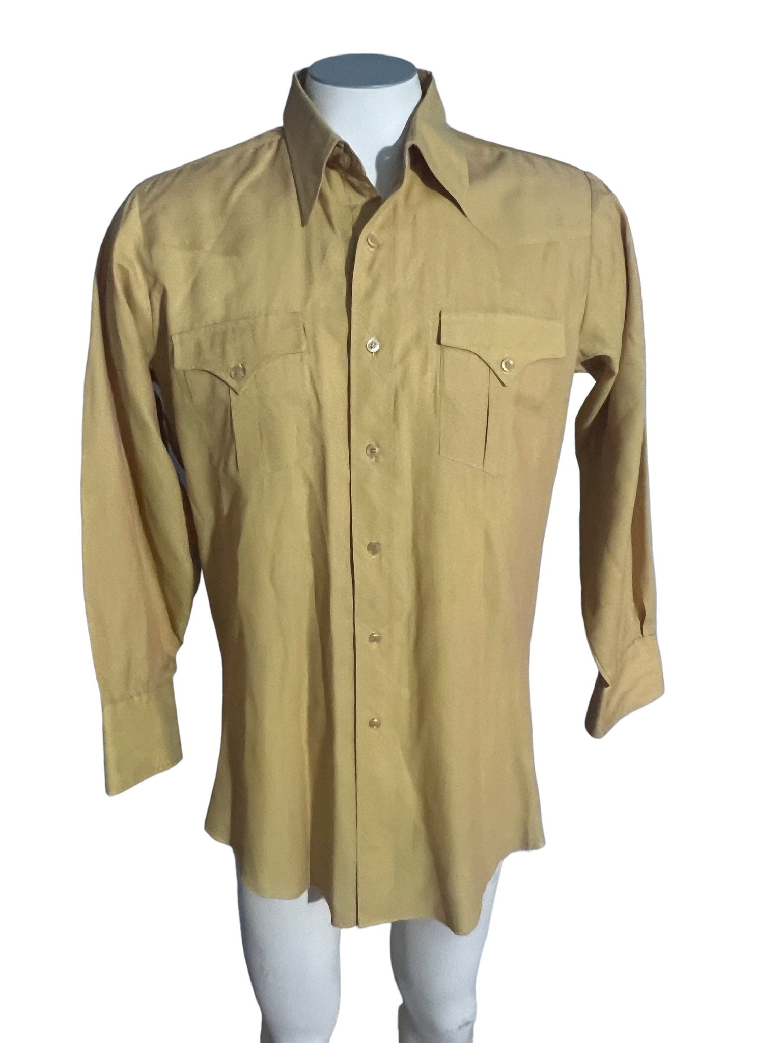 Vintage H Bar C western cowboy shirt long tall 42