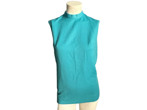 Vintage 70's turquoise tunic shirt M