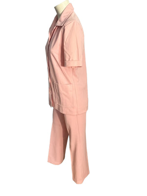 Vintage 70's pink women's leisure suit M Cos Cob