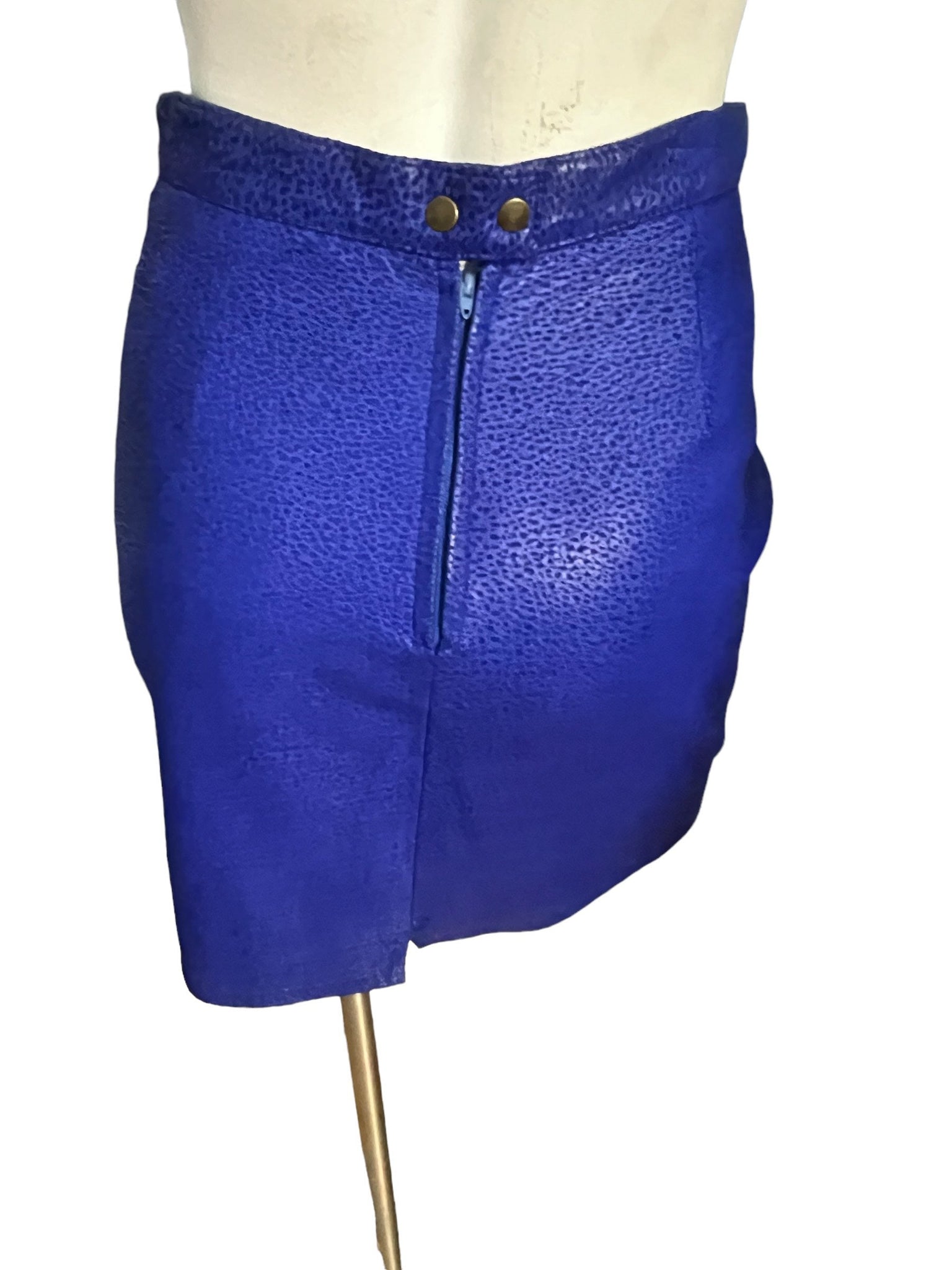 Vintage 80's purple leather mini skirt M Erez Sport M